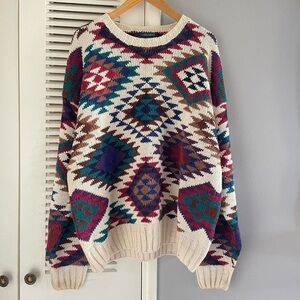 Vintage 90’s Cambridge Classic Mervyns Hand knit  Sweater